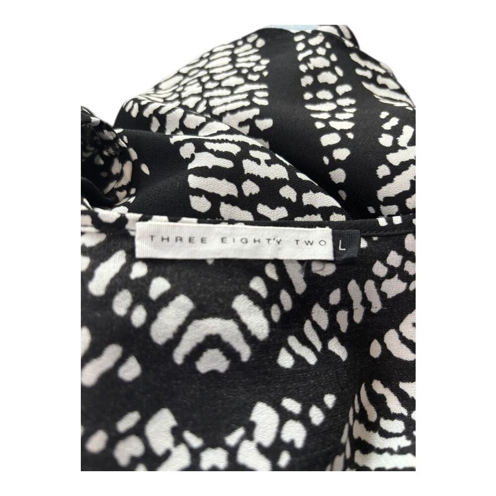 Three Eighty Two Black Patterned Tank Shell Size L - image 3